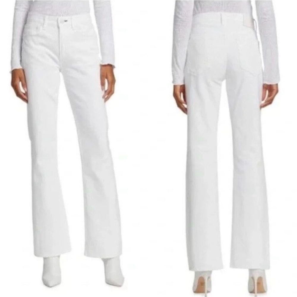 Rag and Bone Peyton mid rise boot cut jeans in Optic White, size 27